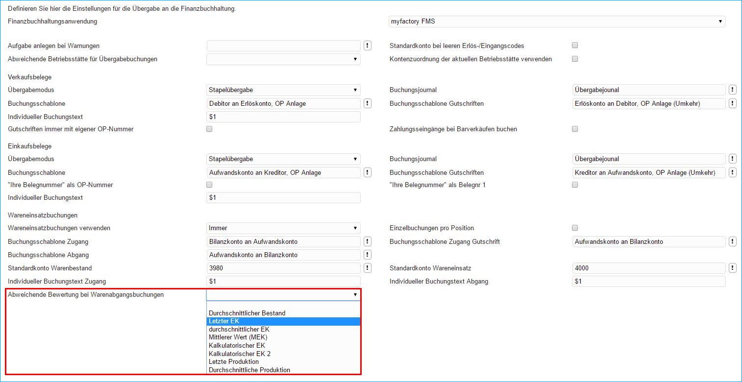 Konfiguration myfactory.FMS 2