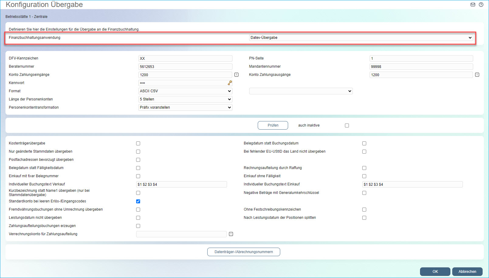 Buchungsdatenservice 3