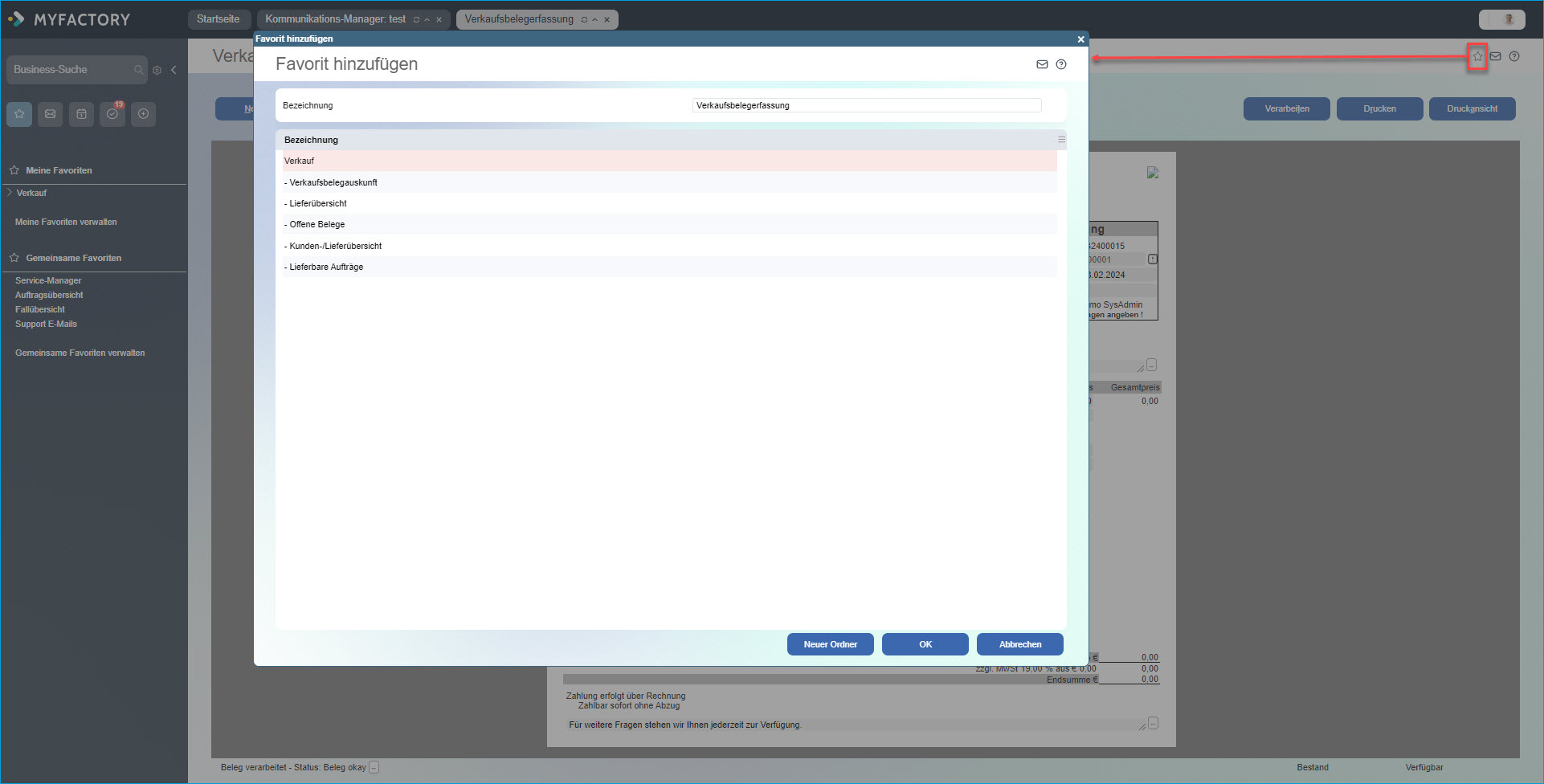 Favoriten verwalten 20