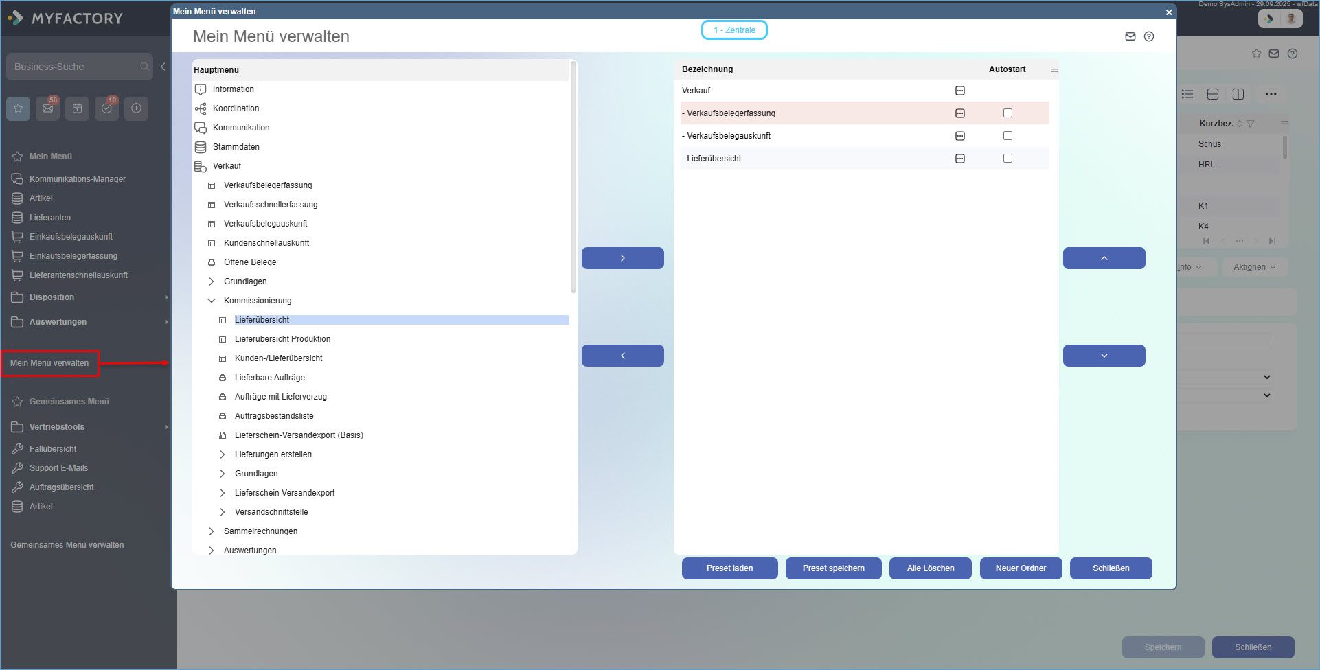 Favoriten verwalten 2
