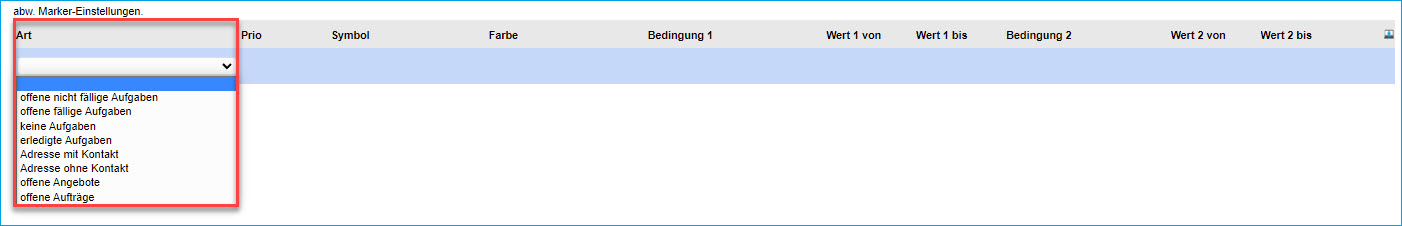 Einstellungen Geo-Report 2