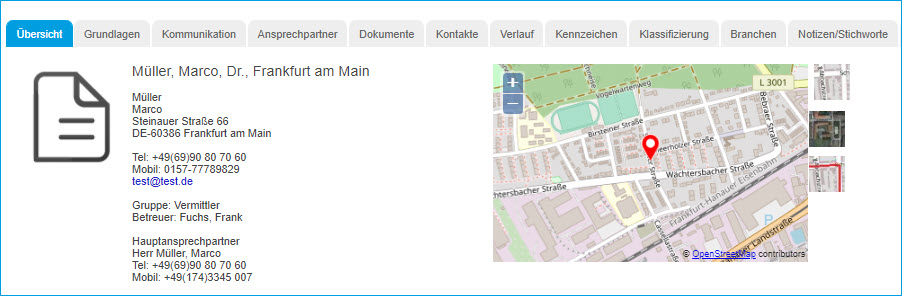 Einstellungen Geo-Report 1