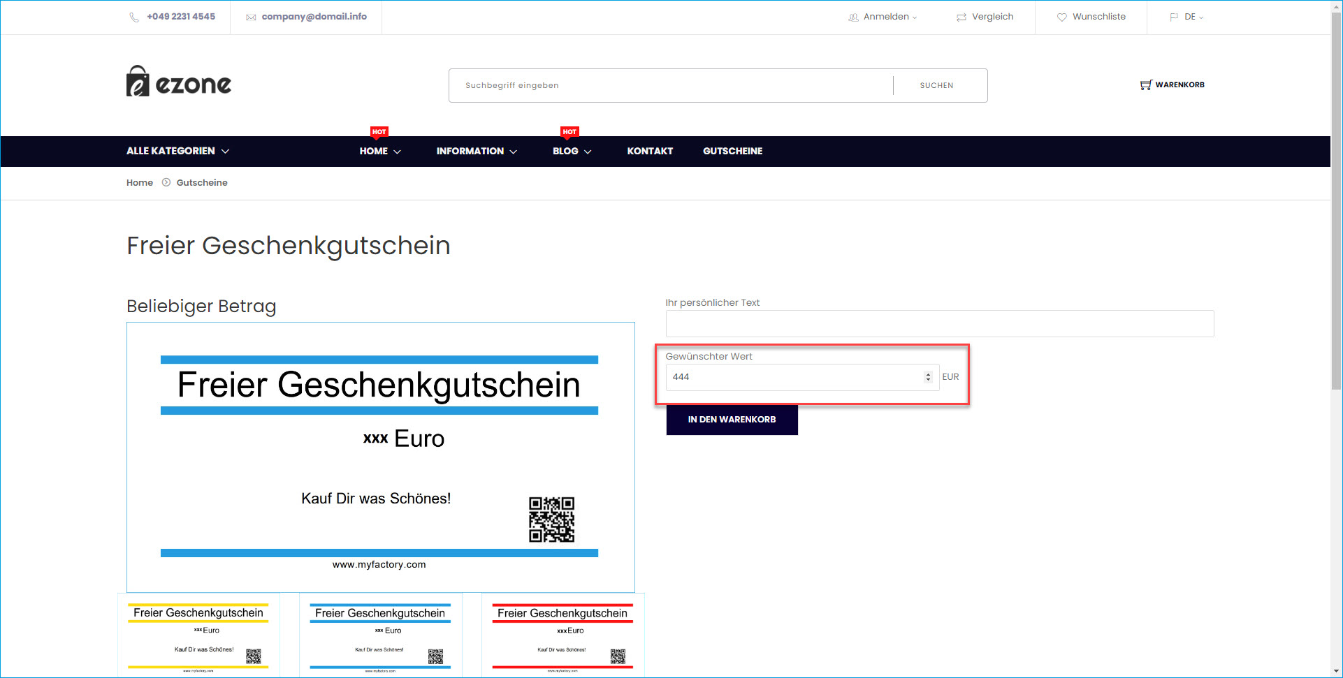So funktioniert der Gutscheinverkauf im Webshop 4