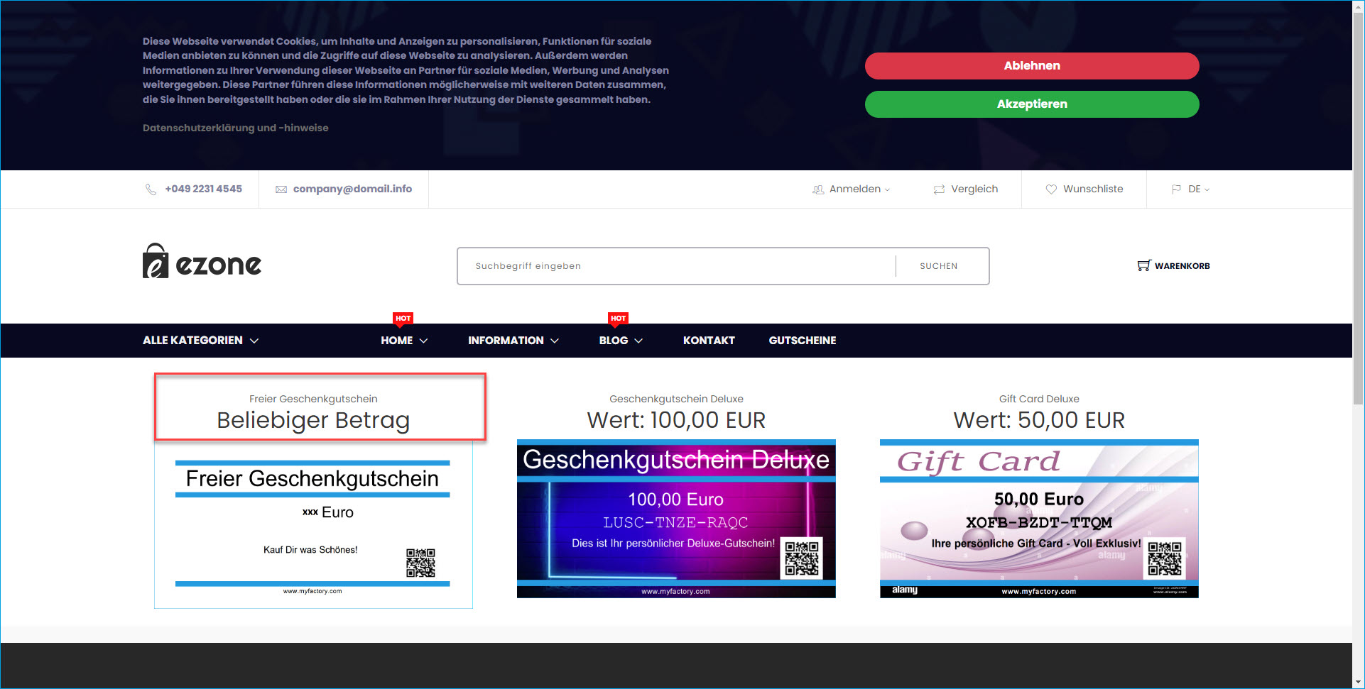 So funktioniert der Gutscheinverkauf im Webshop 3