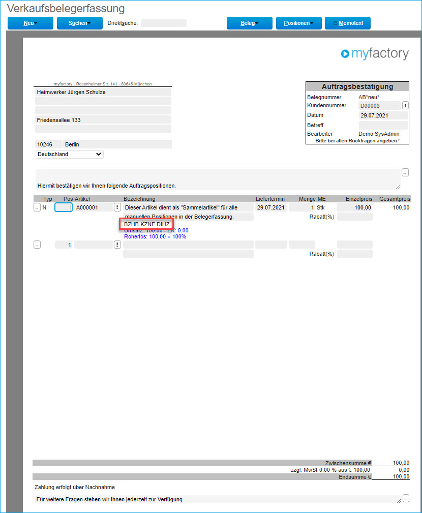 ERP: Guthabenbasierte Gutscheine in der myfactory 8