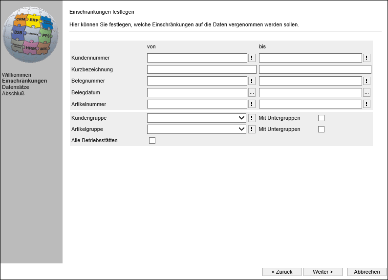 Handelssets aktualisieren 1