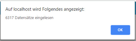 Import von Warennummern 0