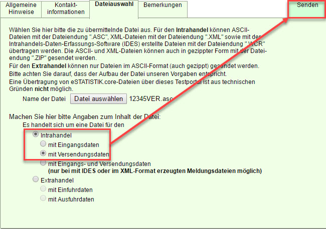 Intrastat: IDEV-Verfahren 7