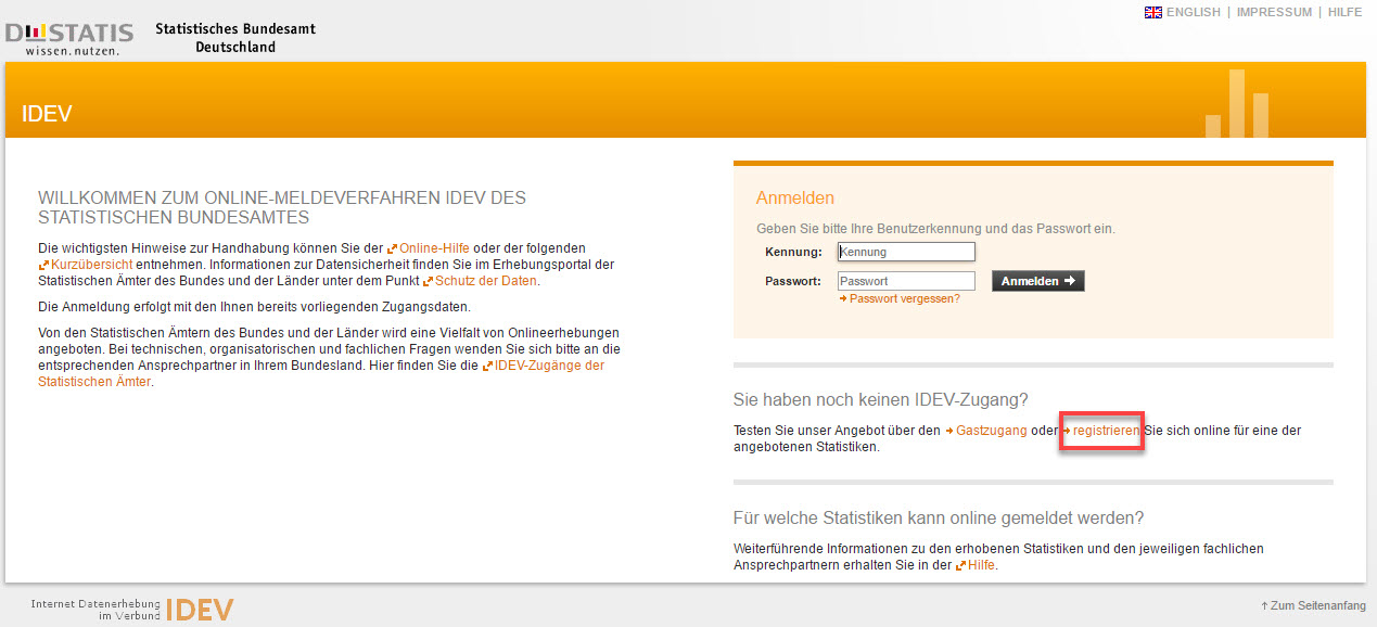 Intrastat: IDEV-Verfahren 0