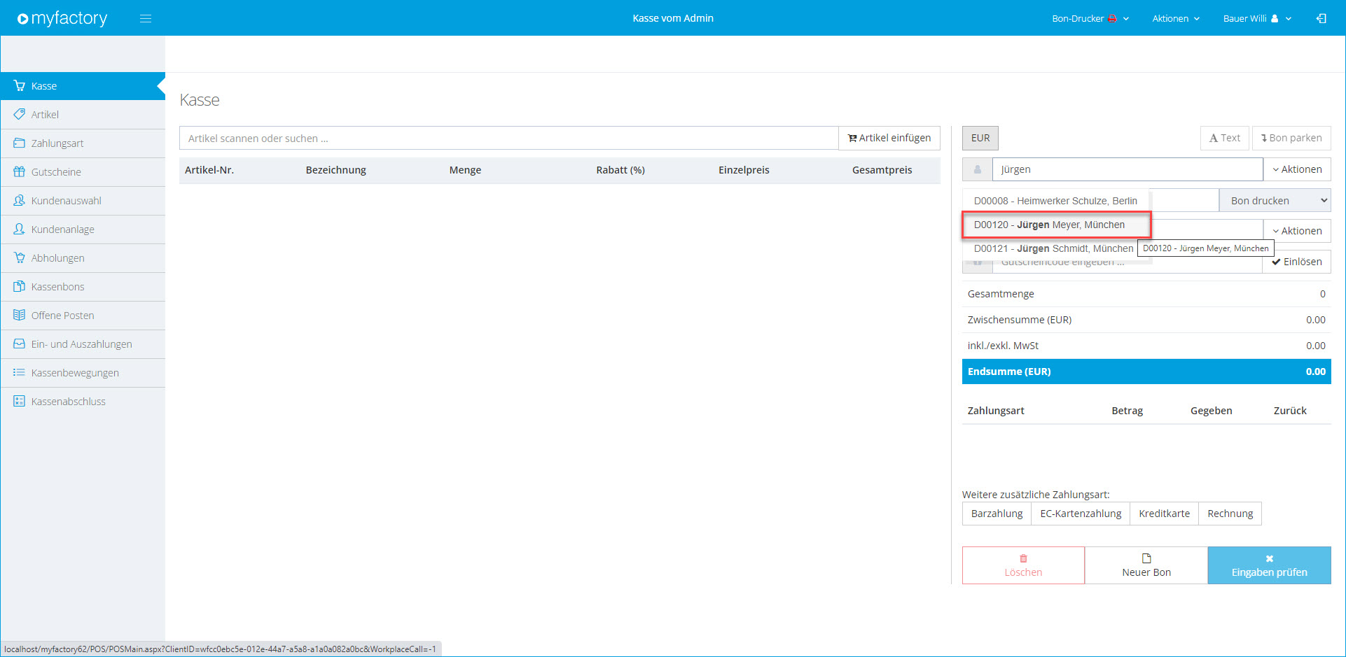 Myfactory.POS: Die Kasse konfigurieren 16