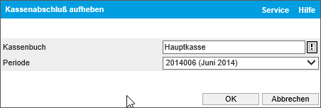 Kassenabschluss aufheben 0