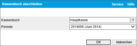 Kasse abschließen 0