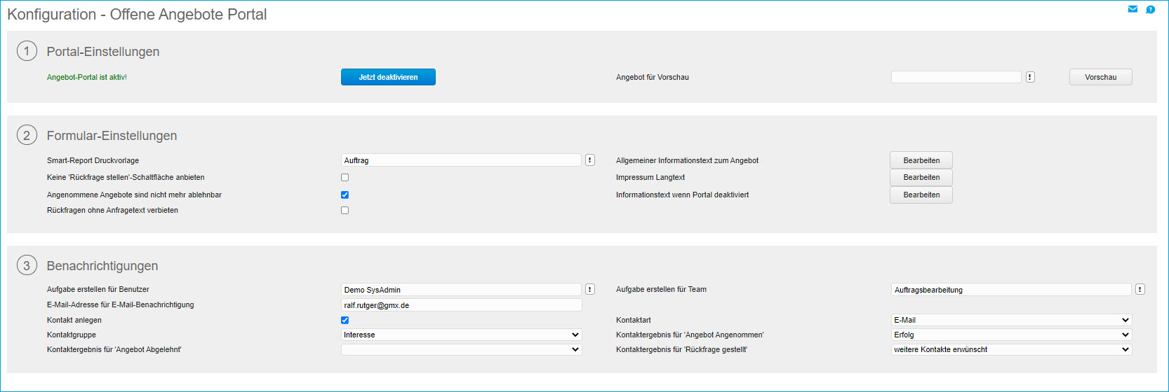 Offene Angebote Portal 2