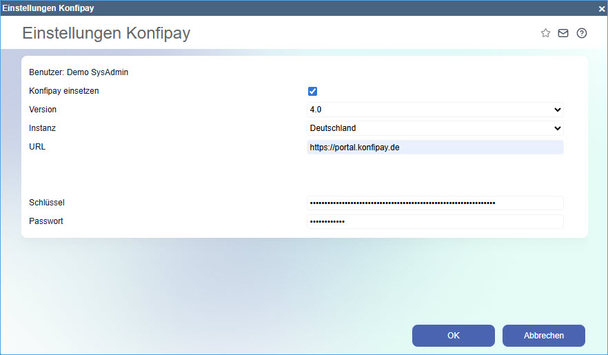 Konfiguration Konfipay 4