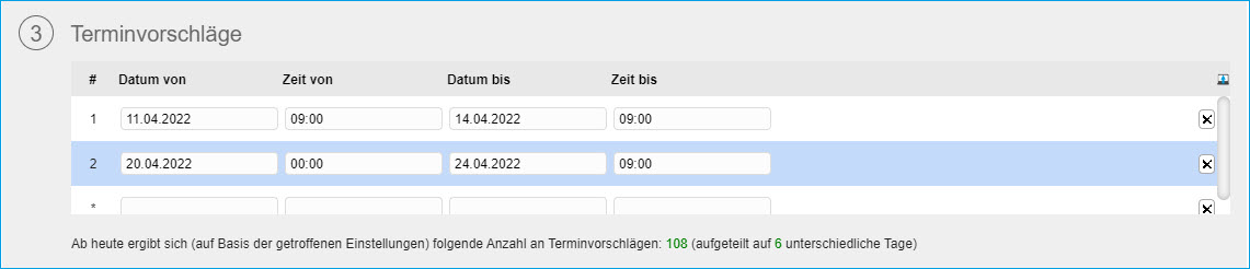Terminvorschläge verschicken 8
