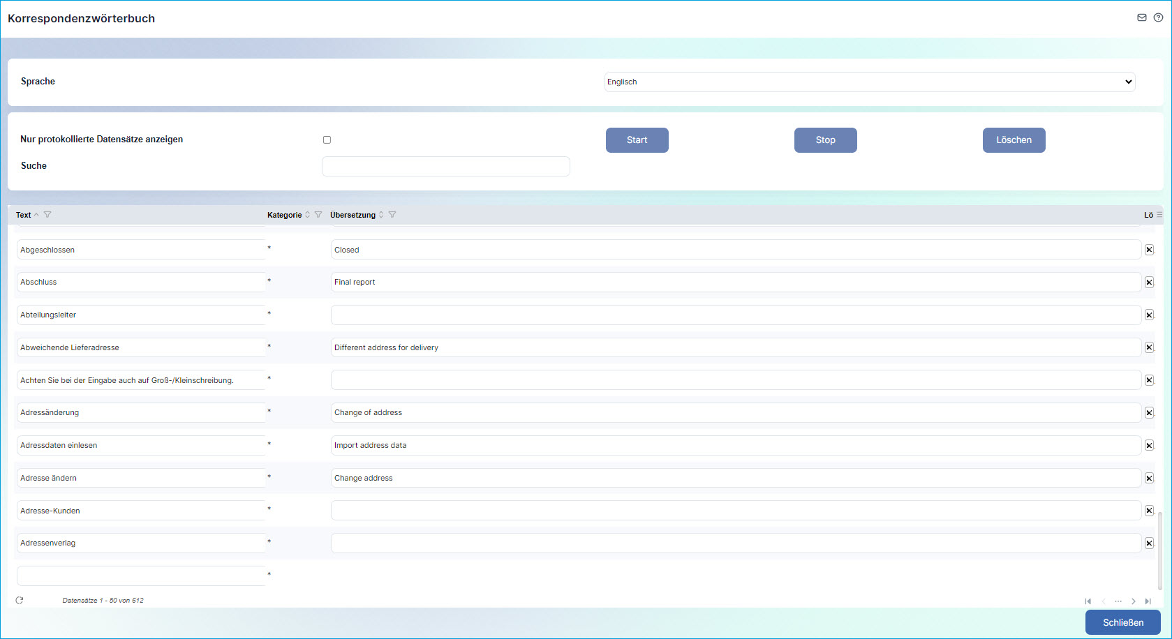 Korrespondenzsprachen 1