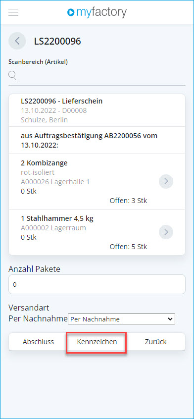 Kommissionierprozess mit Lieferschein 1