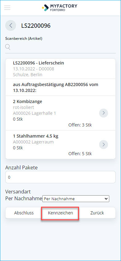 Kommissionierungsprozess mit Lieferschein 1