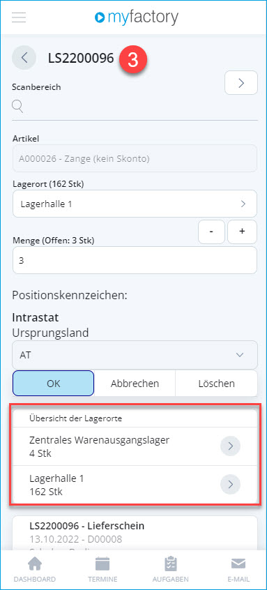 Kommissionierprozess mit Lieferschein 4