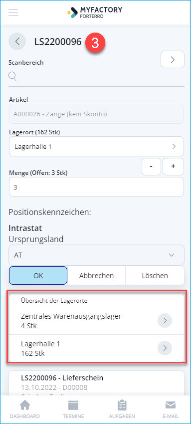 Kommissionierungsprozess mit Lieferschein 9