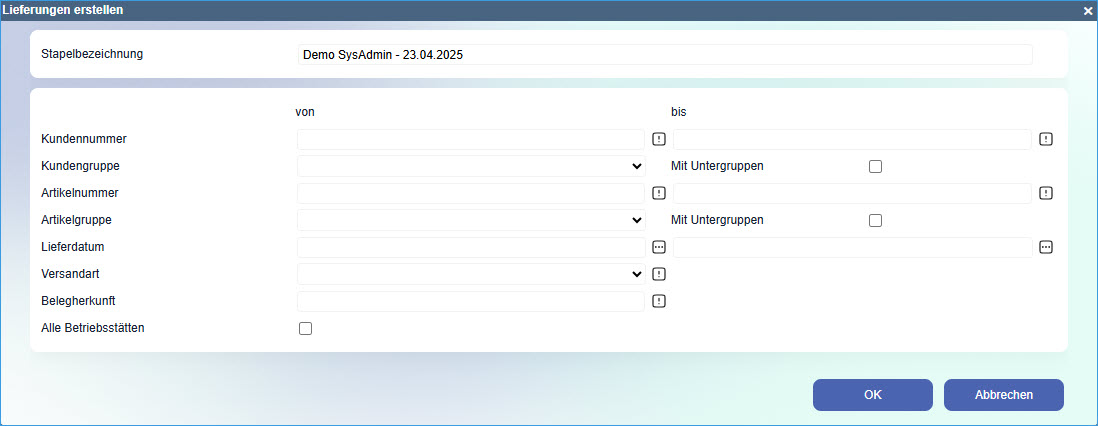 Vorschläge erstellen 0