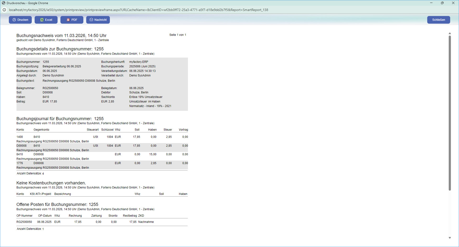 Die Buchungserfassung 12