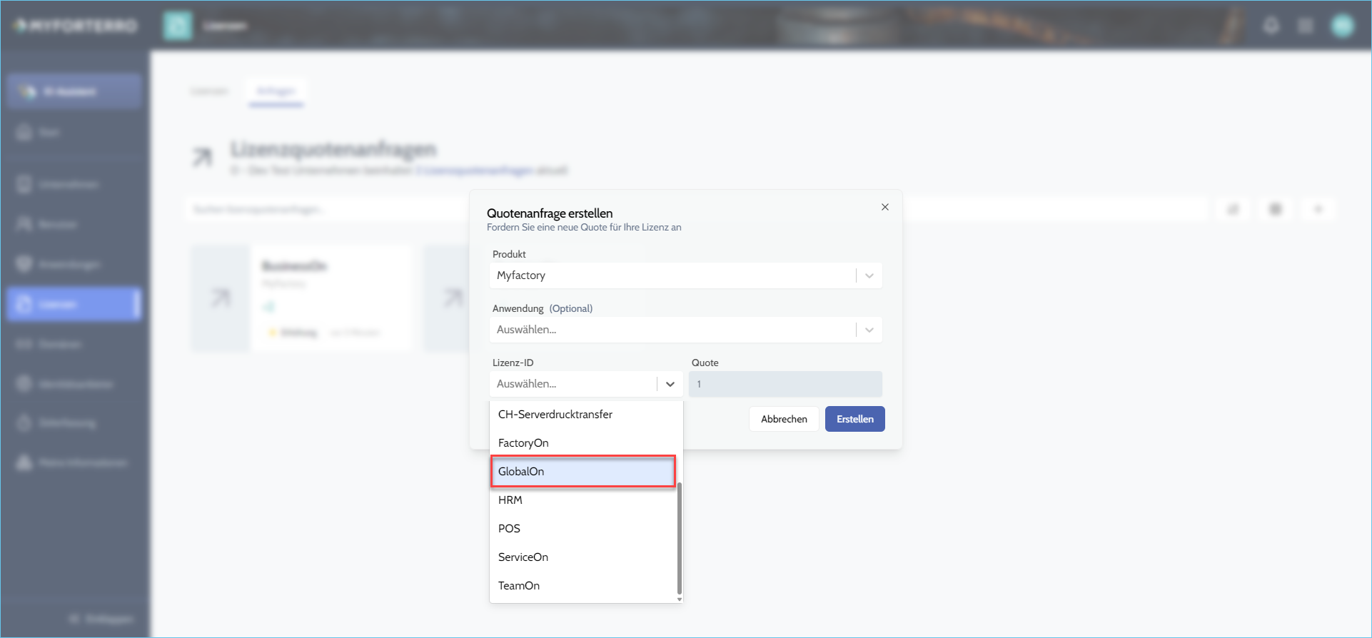 MyForterro-Grundlagen: So beantragen Sie Lizenzen in MyForterro  15