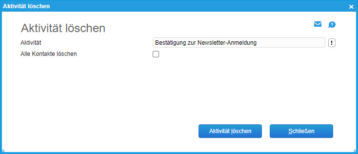 Aktivität löschen 0