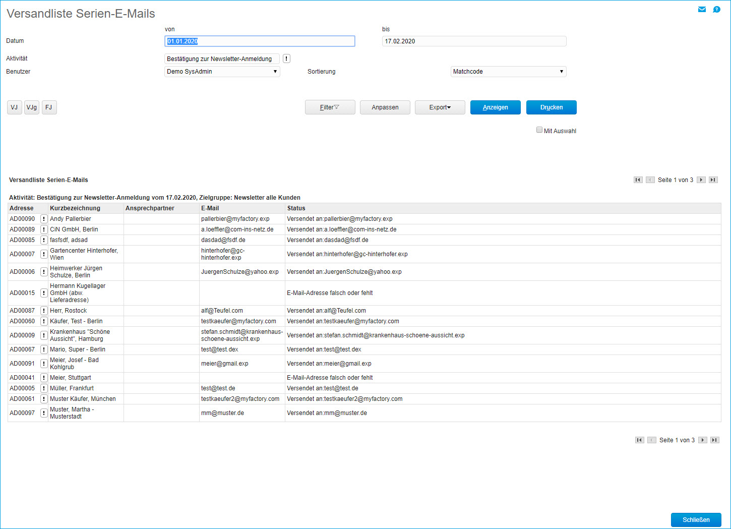Serien-E-Mails 3