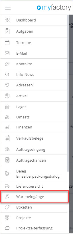 Wareneingänge 0