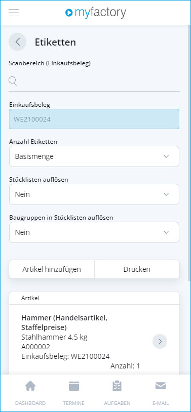 Wareneingänge 13