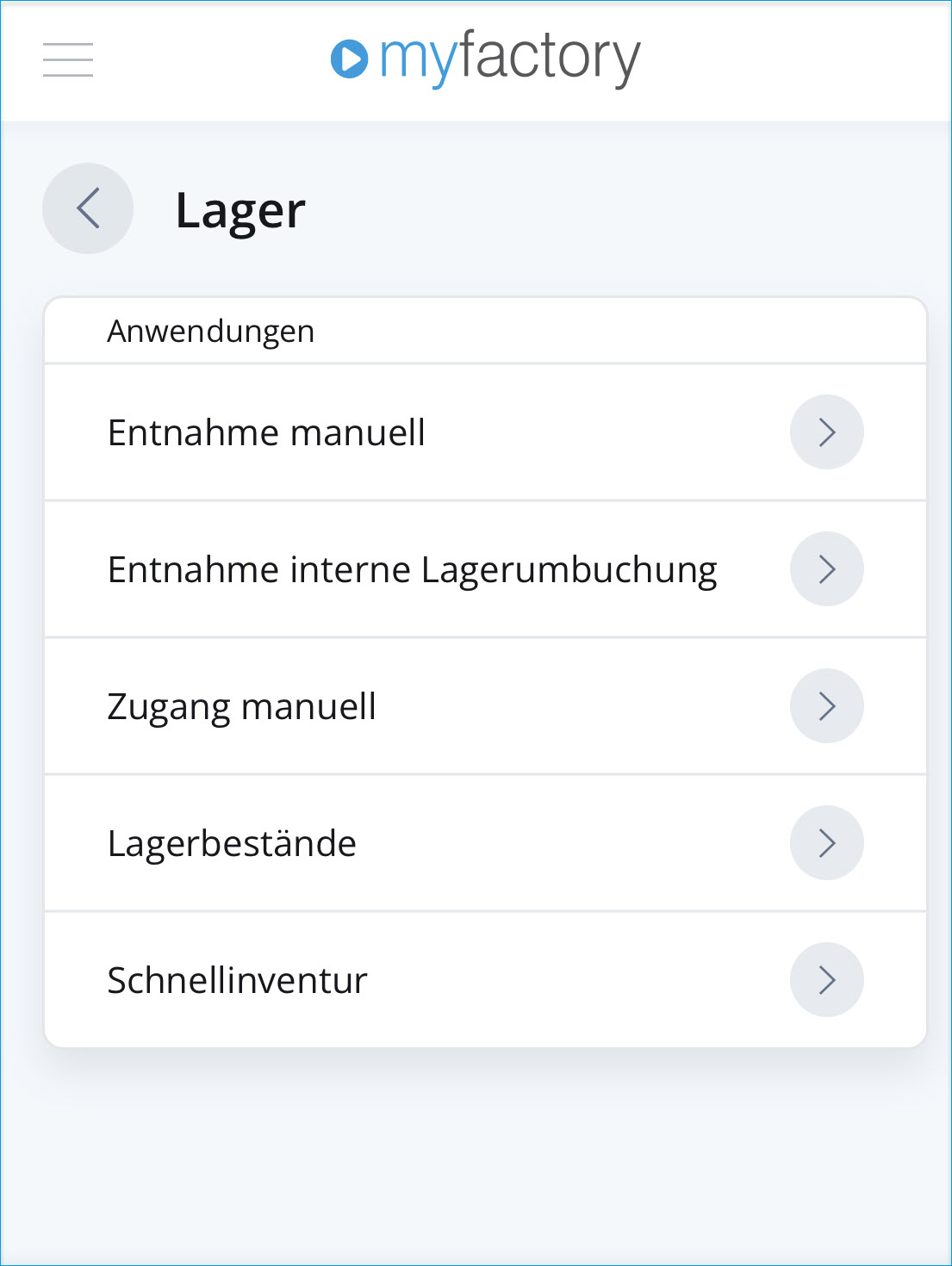 Mobiles Buchen - Lagerbuchungen 1