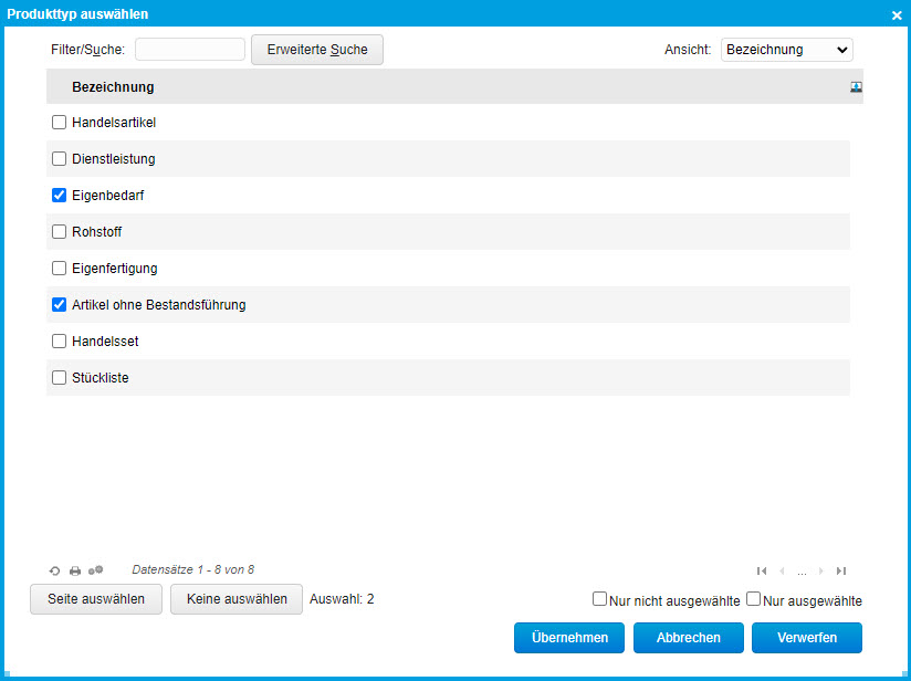 Konfiguration Beleg-Einzelverpackungsdialog 5