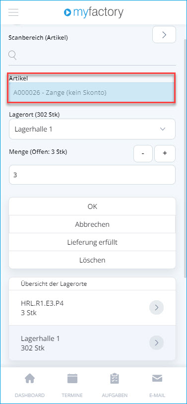Wareneingänge 9