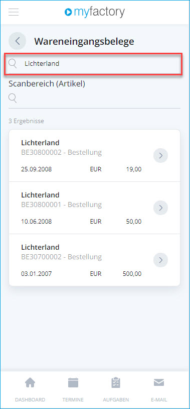 Wareneingänge 2