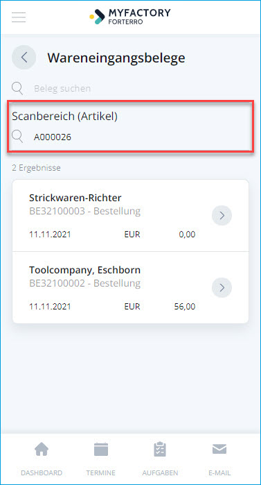 Wareneingänge 3