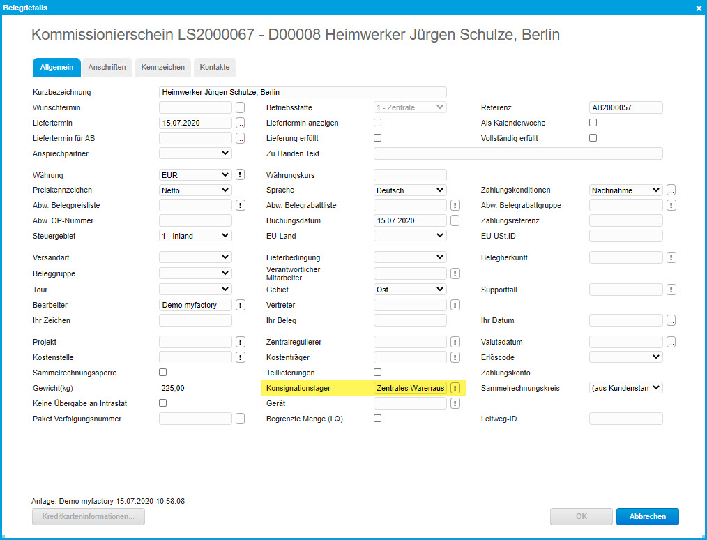 Kommissionierprozess mit Zwischenbeleg 2