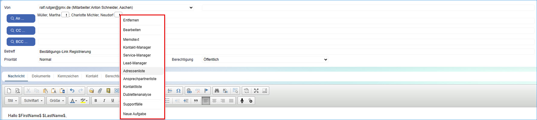 Nachrichten-Editor 3