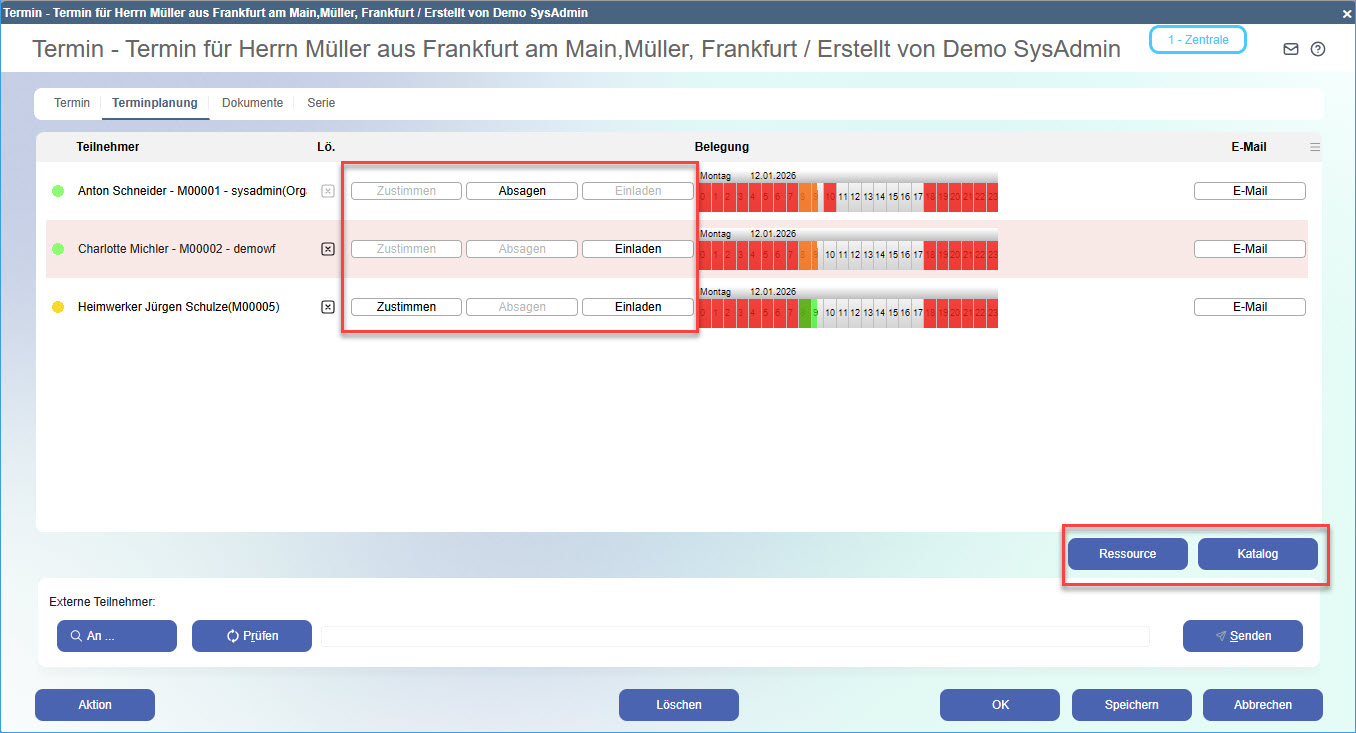 Neuen Termin anlegen 8