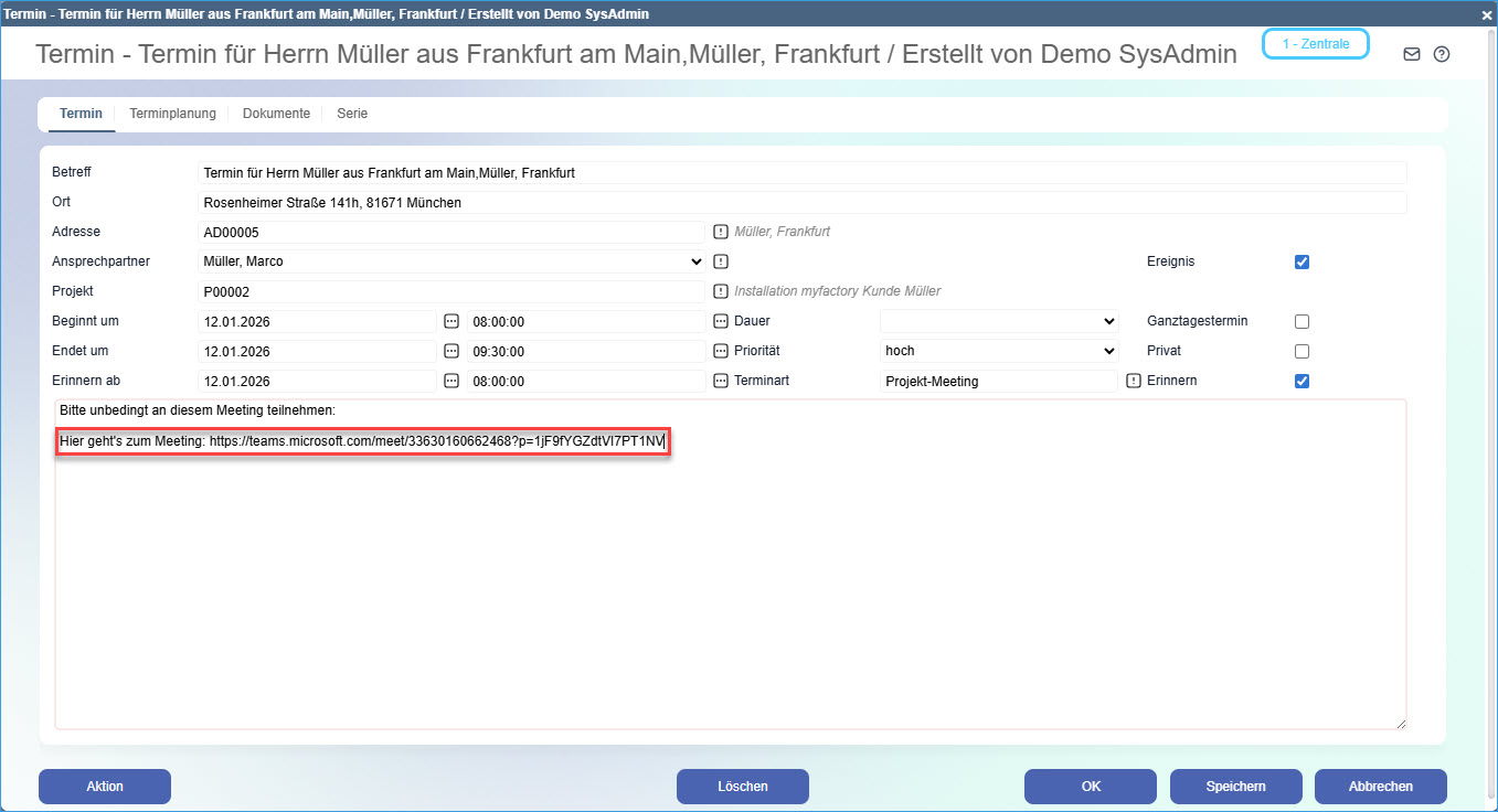 Neuen Termin anlegen 9