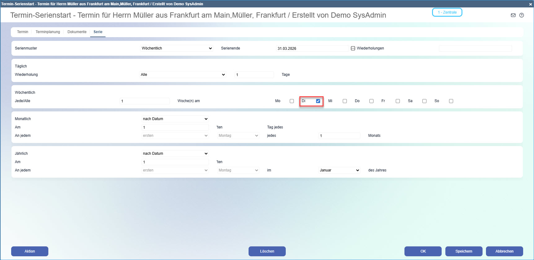 Neuen Termin anlegen 12