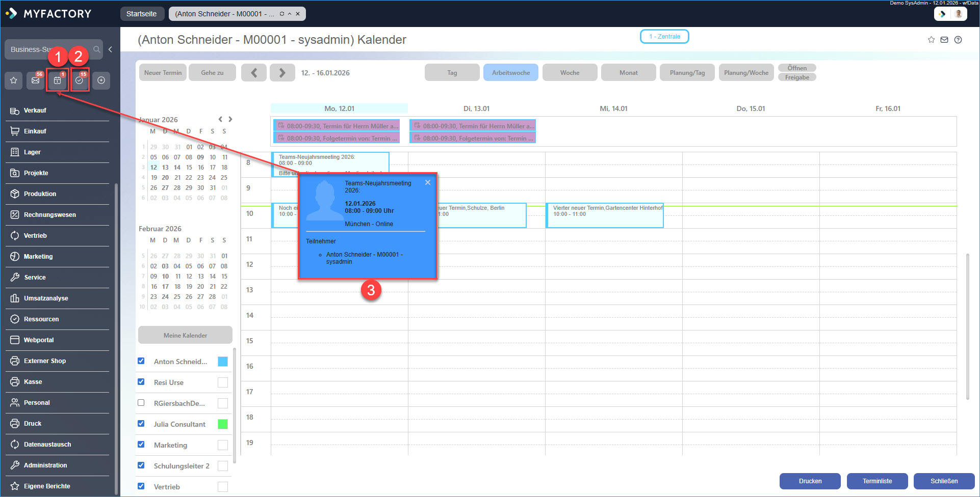 Neuen Termin anlegen 15