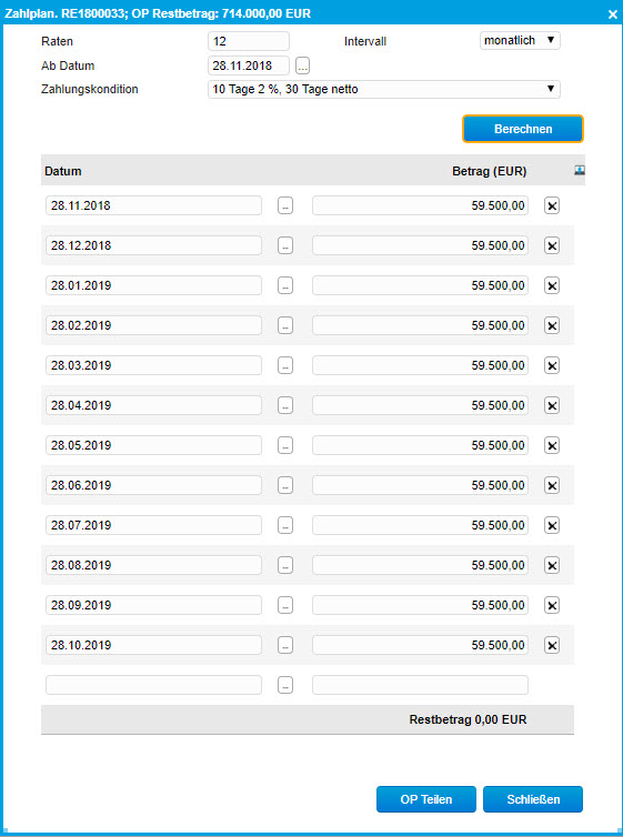Offene Posten Details 2