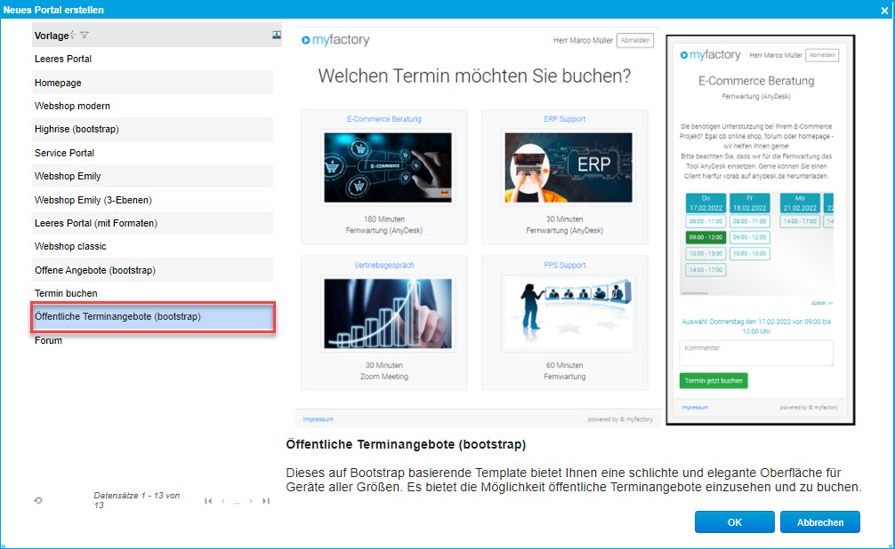 Digitalisierungstemplate: Öffentliche Terminangebote (Webportal) 6