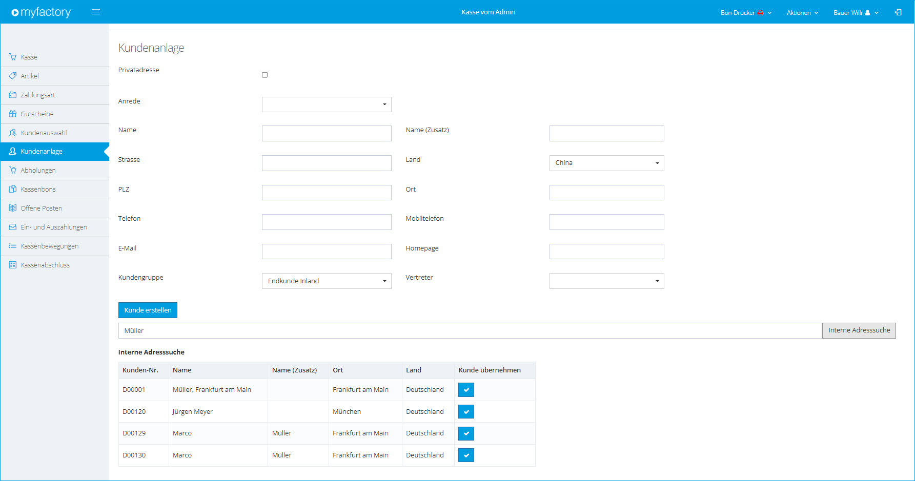 Myfactory.POS: Die Kasse nutzen 96