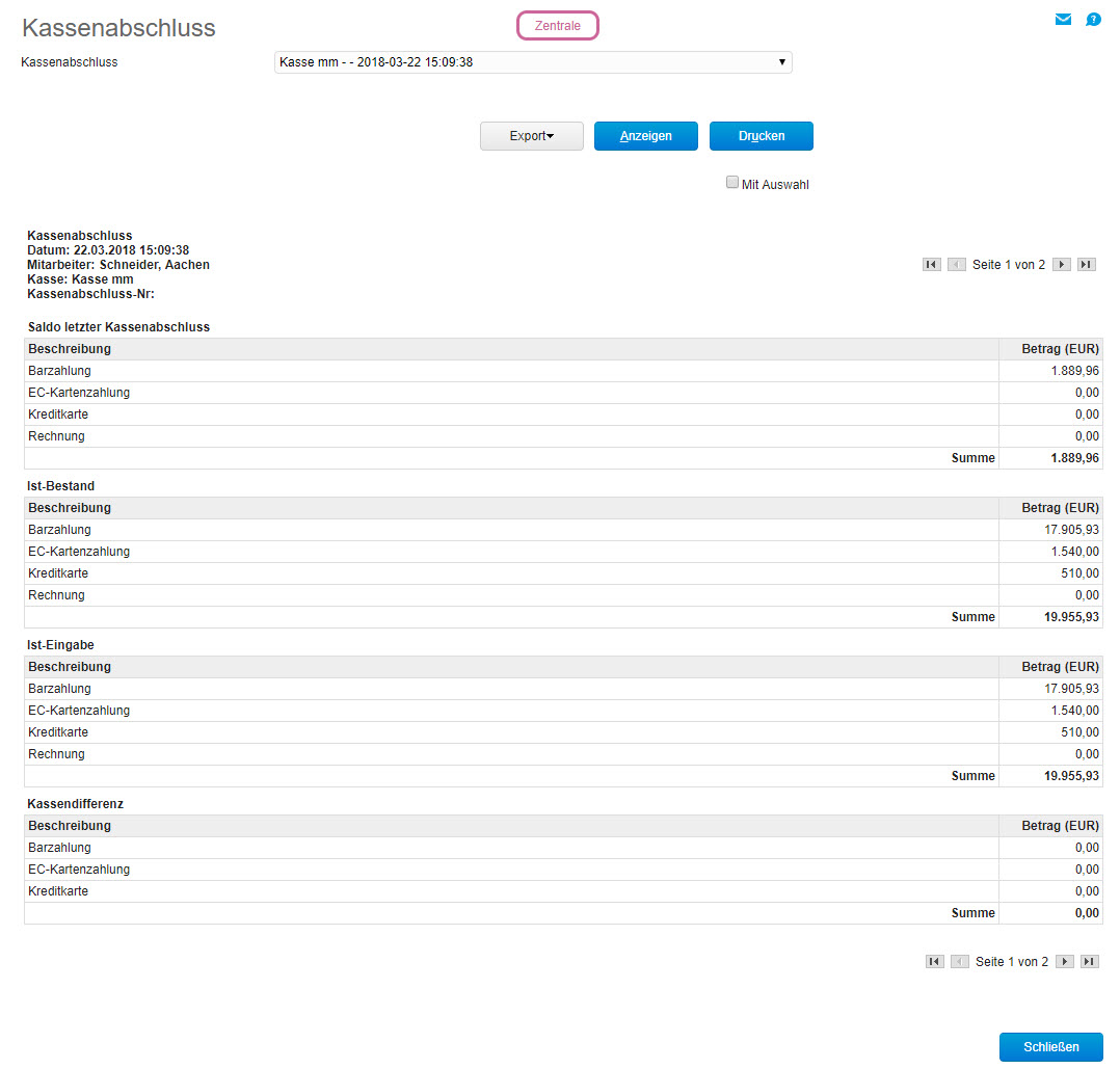 Myfactory.POS: Die Kasse nutzen 93