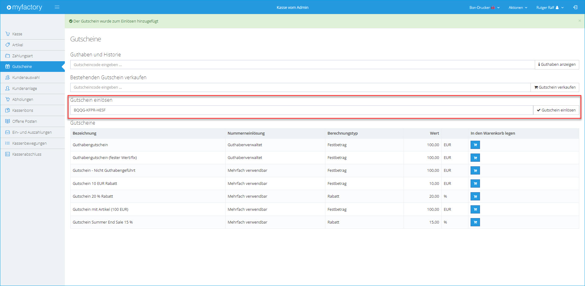 Myfactory.POS: Die Kasse nutzen 55