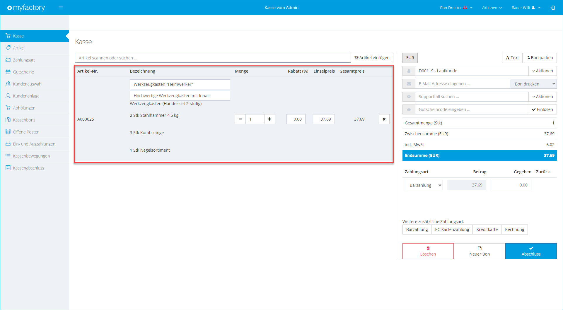 Myfactory.POS: Die Kasse nutzen 24