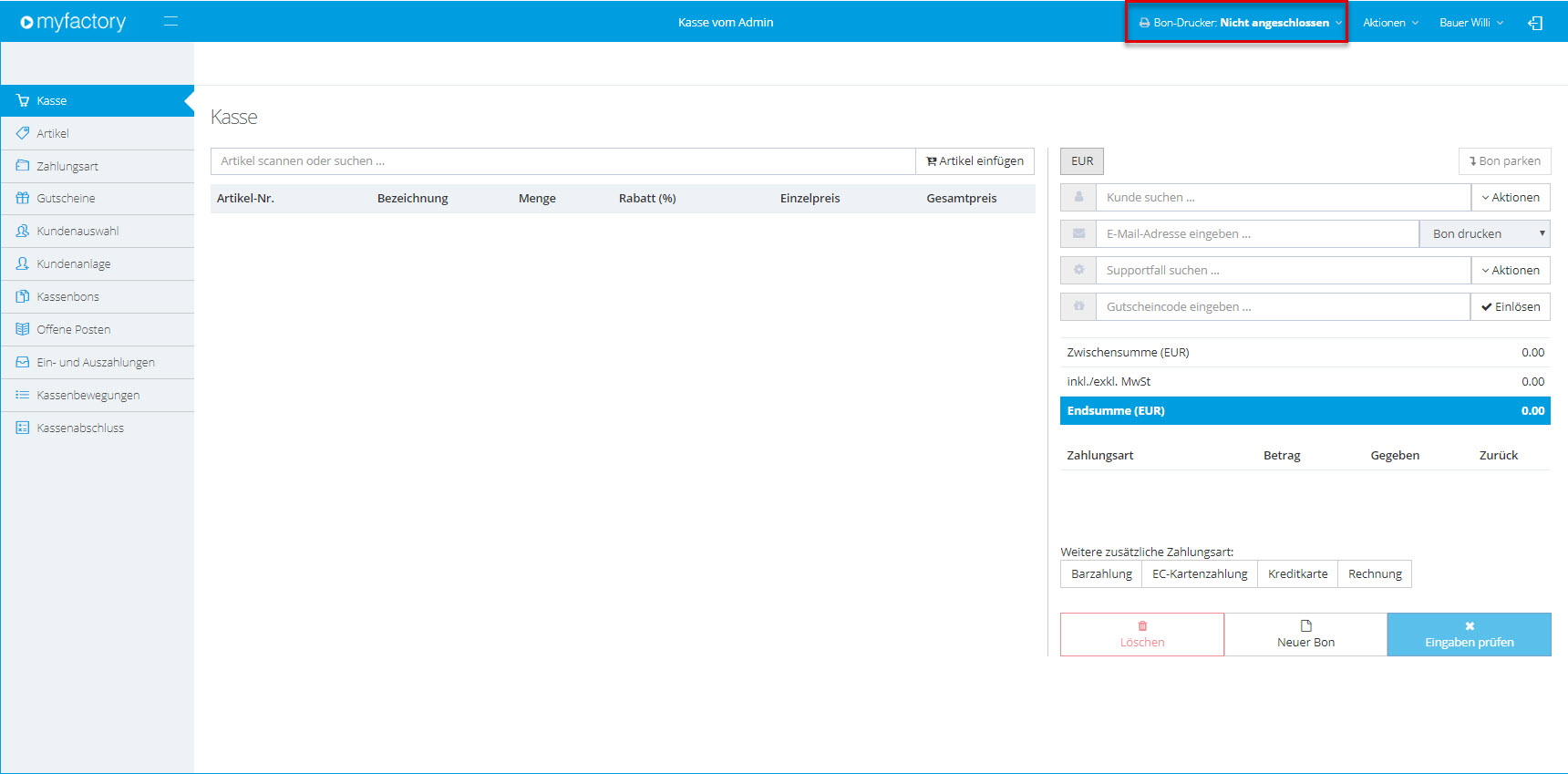Myfactory.POS: Die Kasse nutzen 5