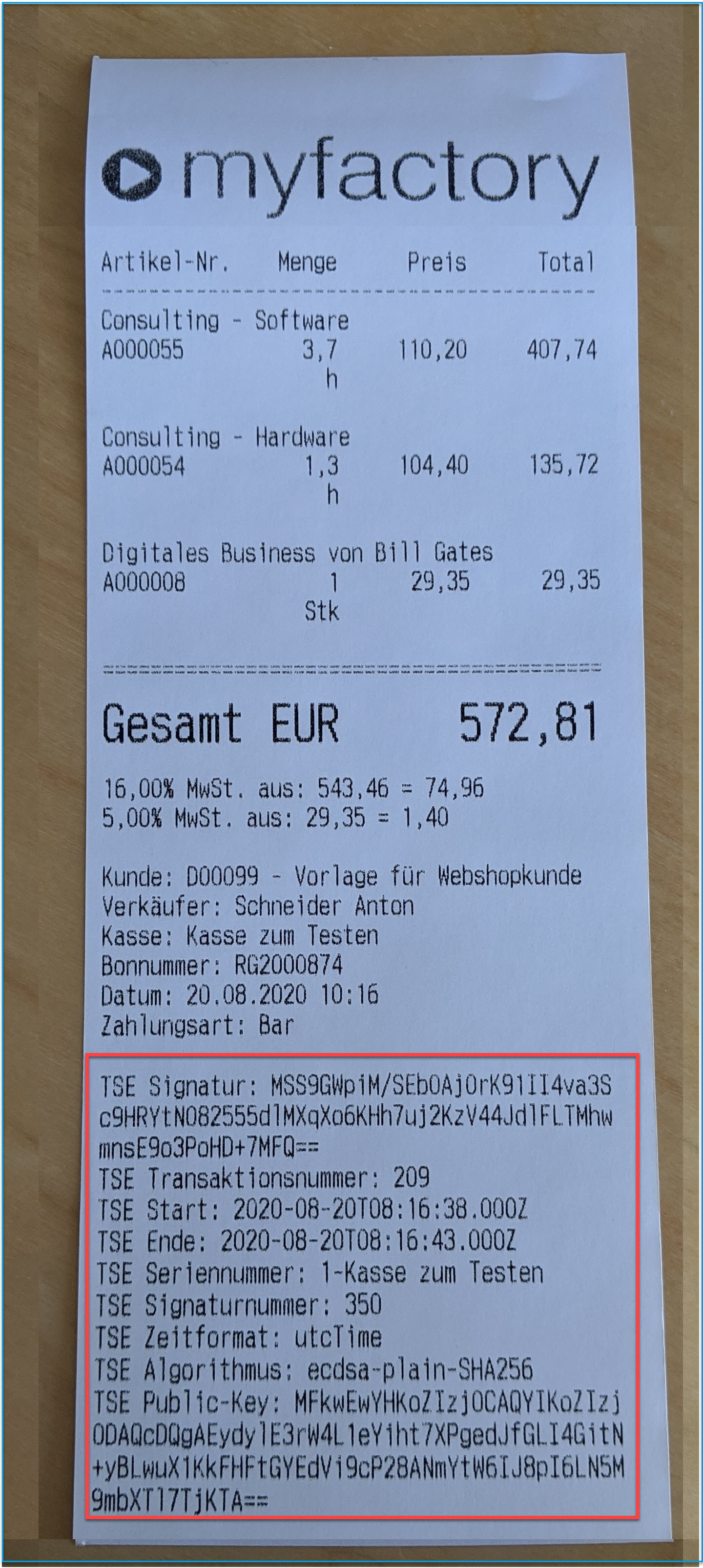 Myfactory.POS: Die Kasse konfigurieren 45